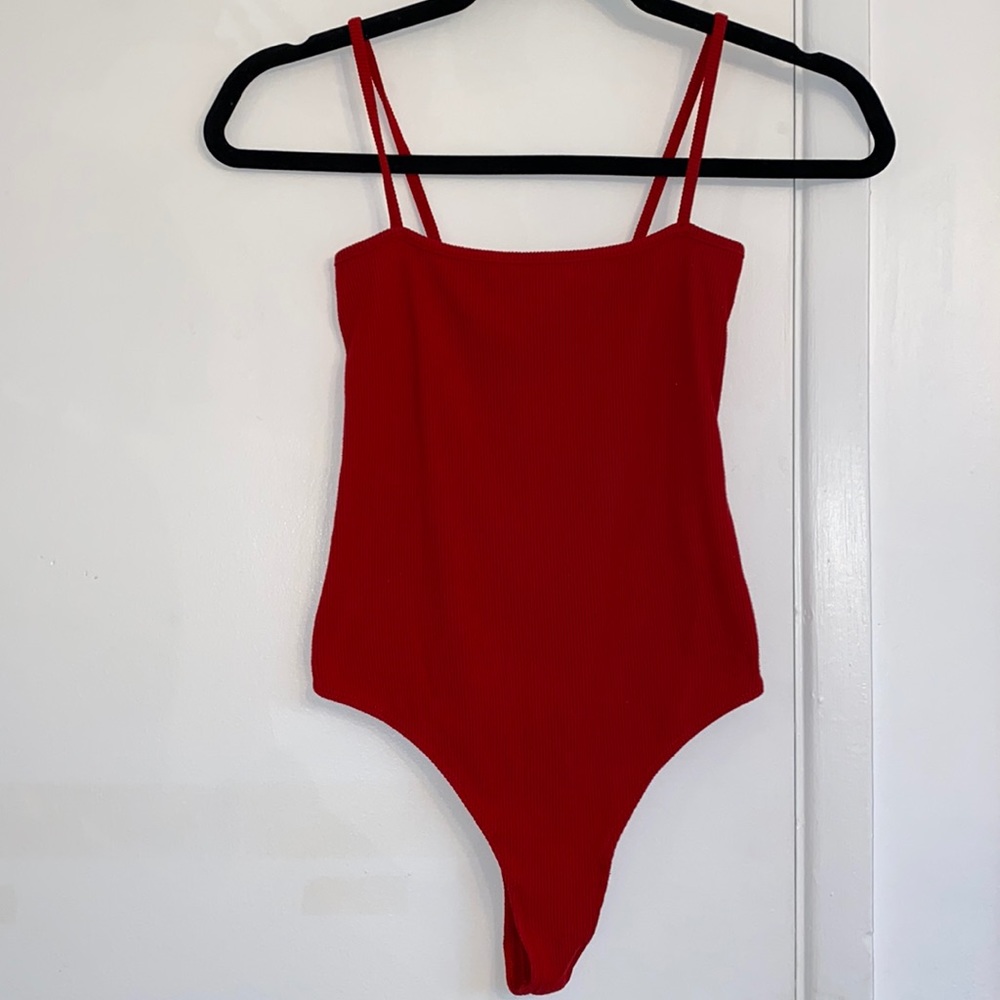 classic red brandy melville bodysuit!